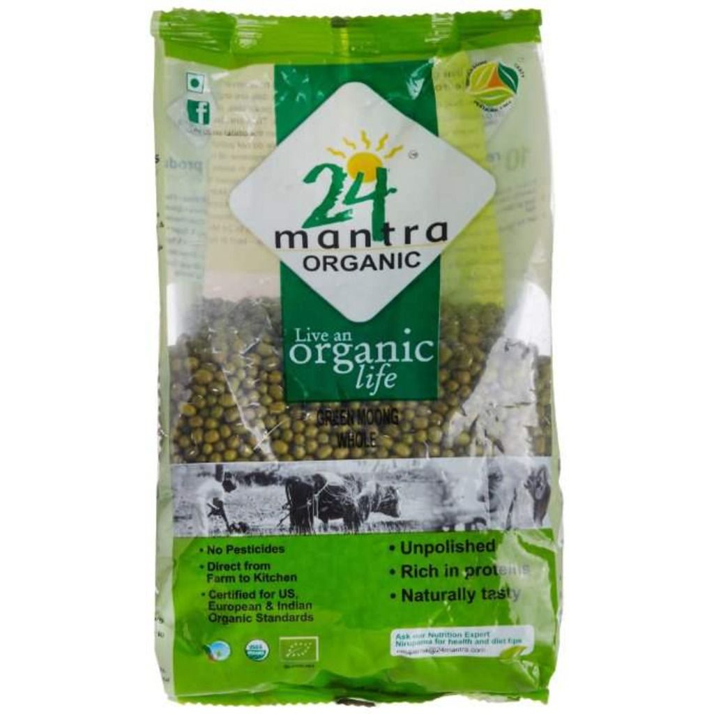 24 Mantra Organic Green Moong Dal Whole