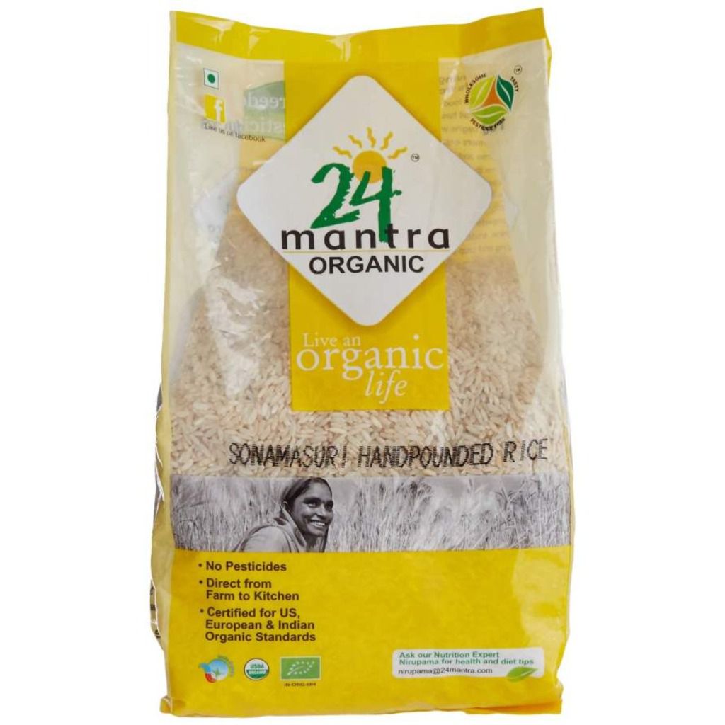 24 Mantra Organic Sona Masuri Raw Rice Hand Pounded
