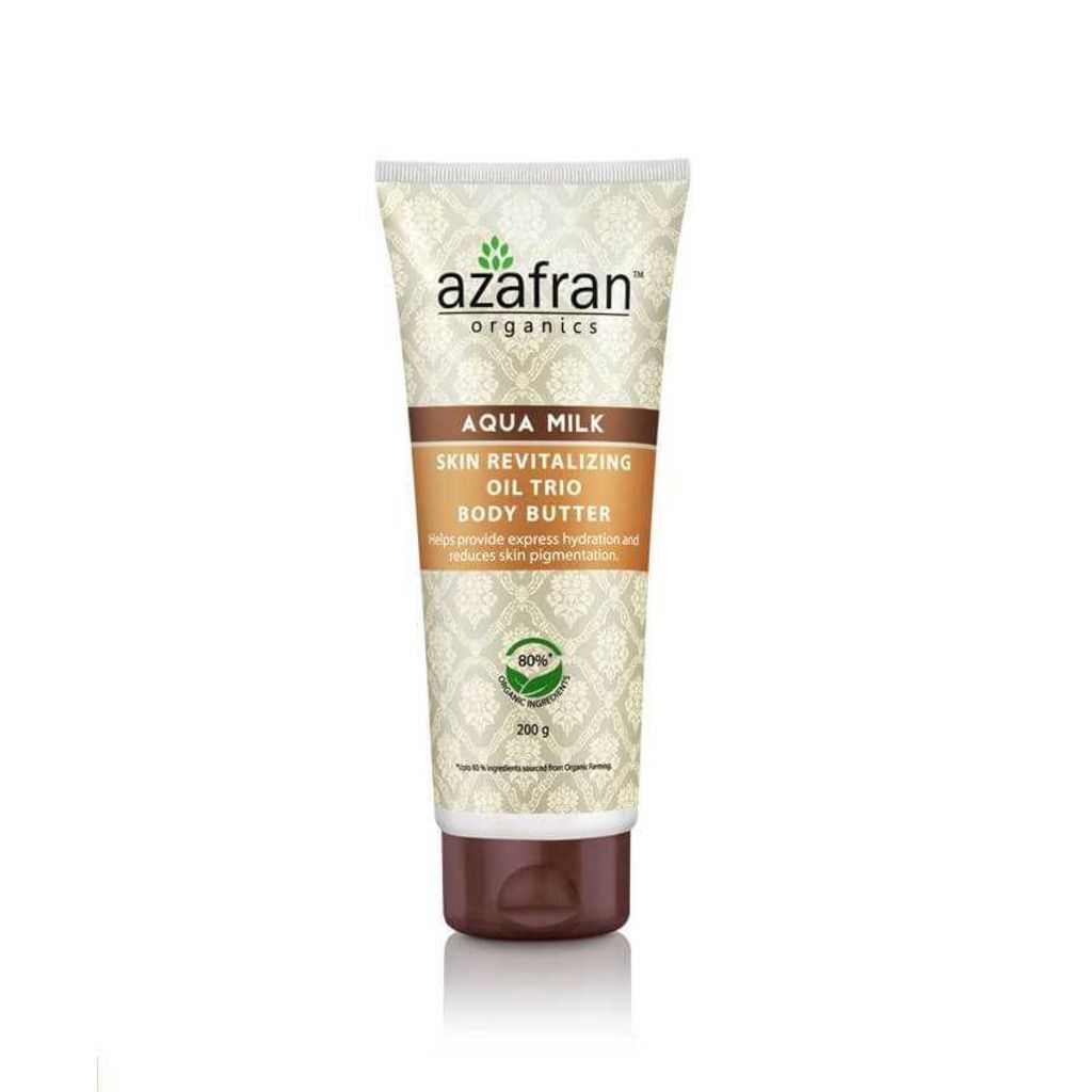 Azafran Organics Aqua Milk Skin Revitalizing Oil Trio Body Butter