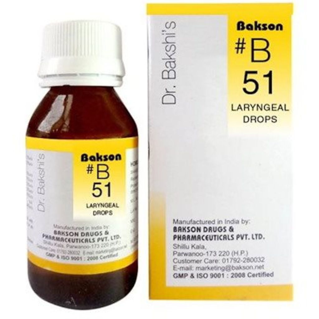 Bakson's B51 Laryngeal Drops
