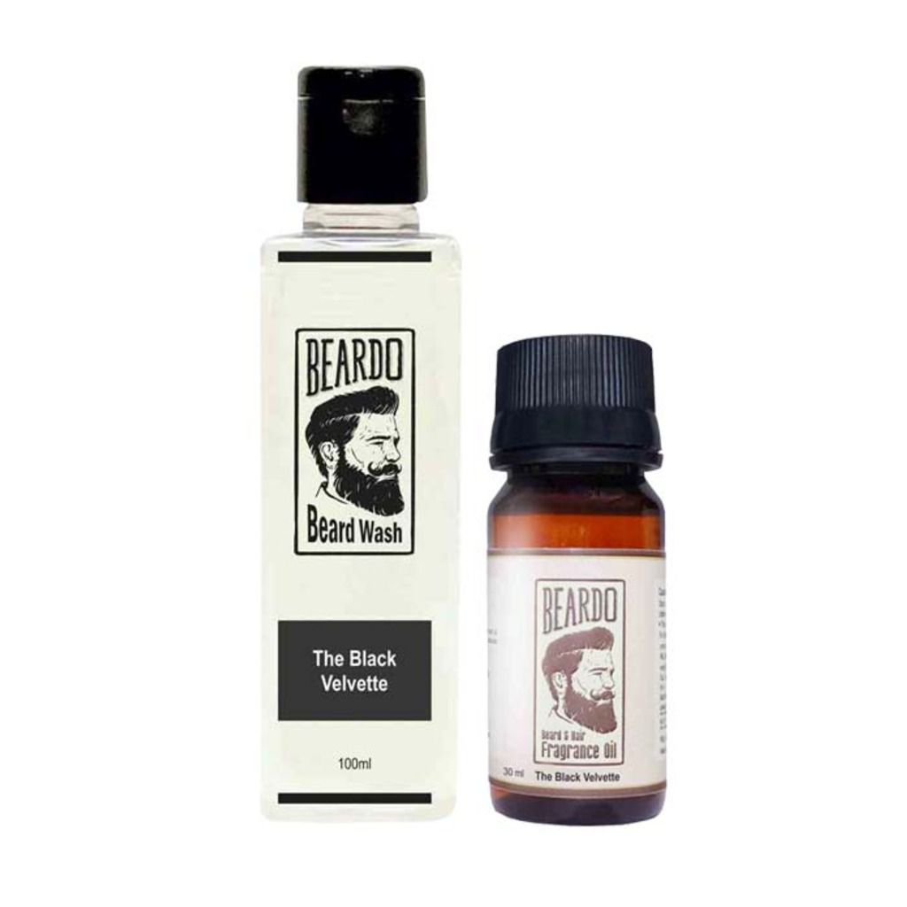 Beardo The Black Velvette Beard Oil & Beard Wash Combo