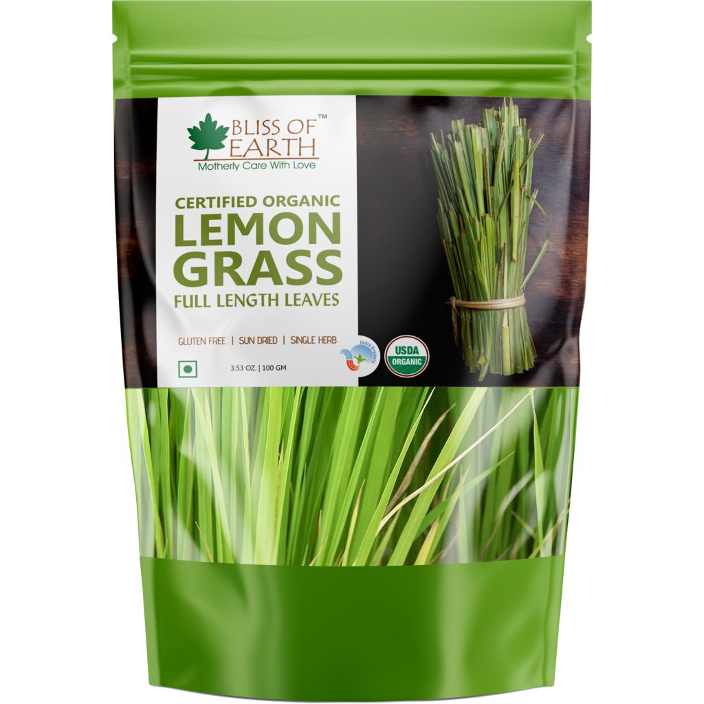 Bliss of Earth Certified Organic Lemon grass Leaves