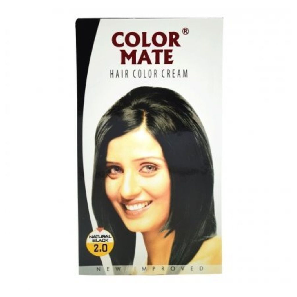 Color Mate Hair Color Cream - Natural Black 2.0