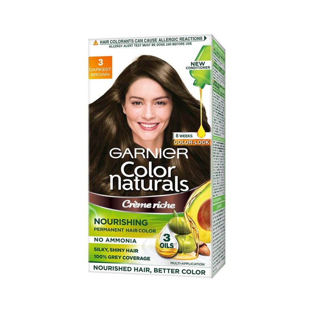Garnier Color Naturals Creme Hair Color - Shade 3 Darkest Brown