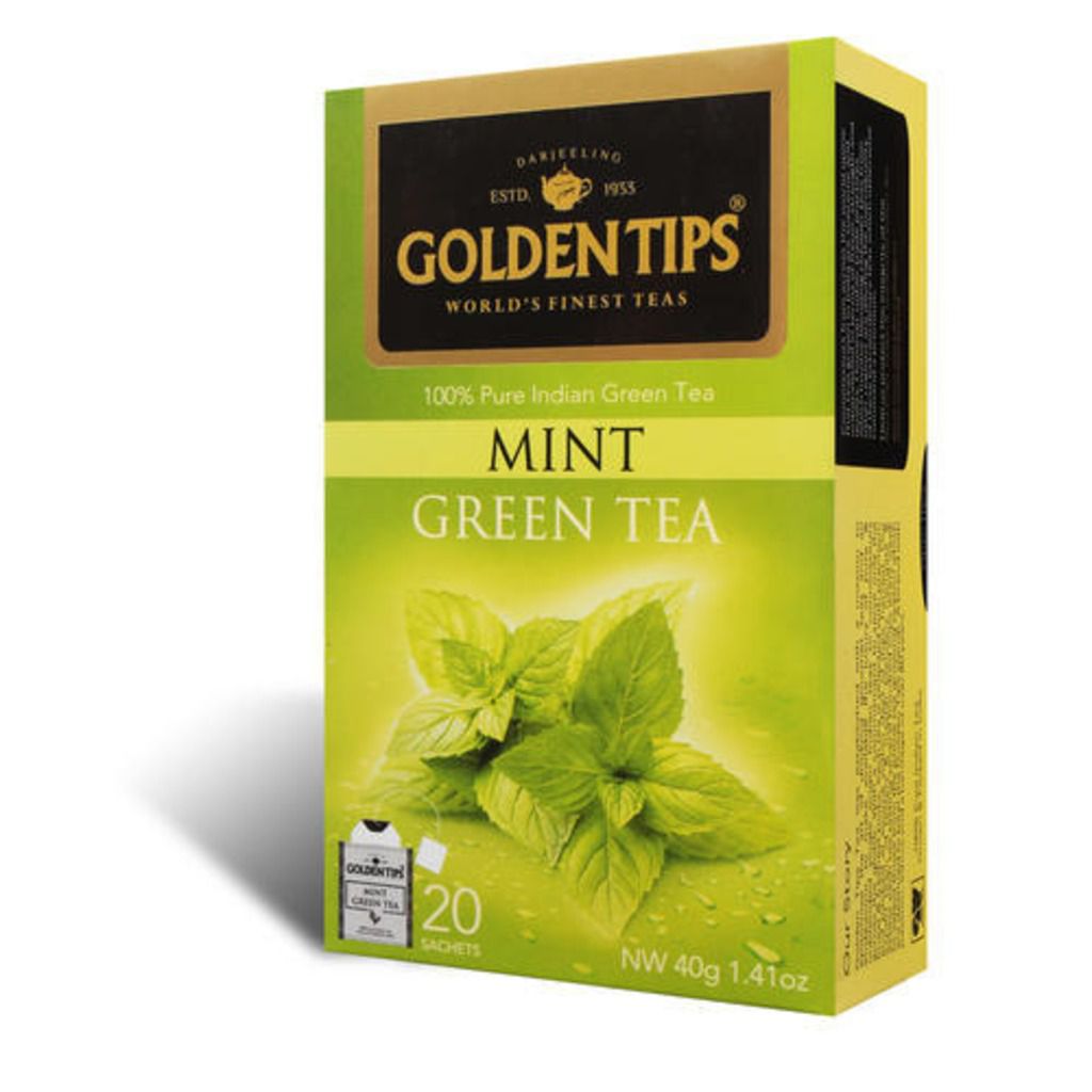 Golden Tips Mint Green Envelope Tea