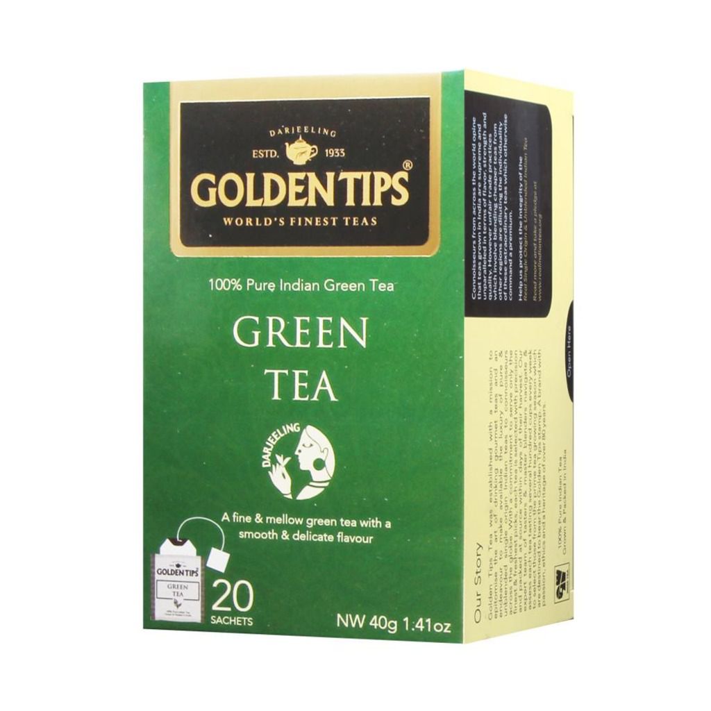 Golden Tips Pure Green Envelope Tea