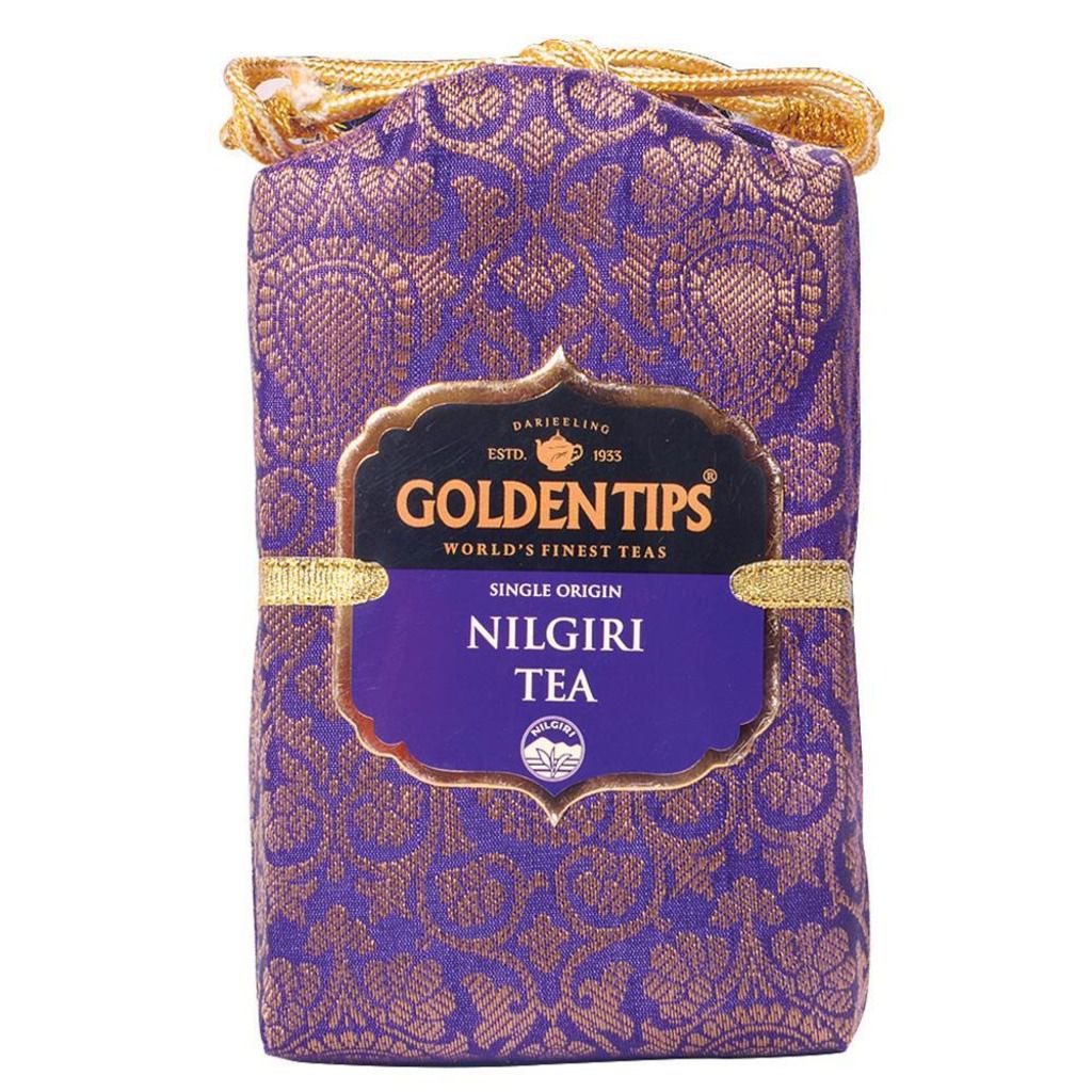 Golden Tips Pure Nilgiri Tea Royal Brocade Cloth Bag