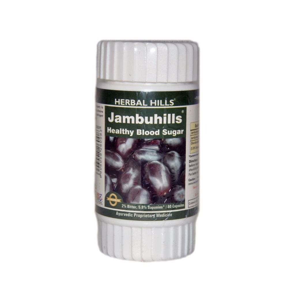 Herbal Hills Jambuhills Ayurvedic Capsules for Healthy Blood Sugar