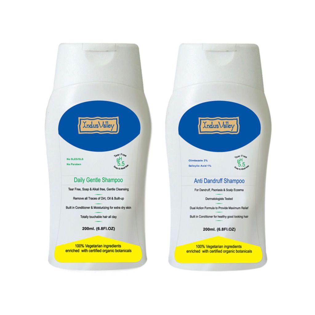 Indus Valley Combo Pack ( Daily Gentle Shampoo And Anti - Dandruff Shampoo )