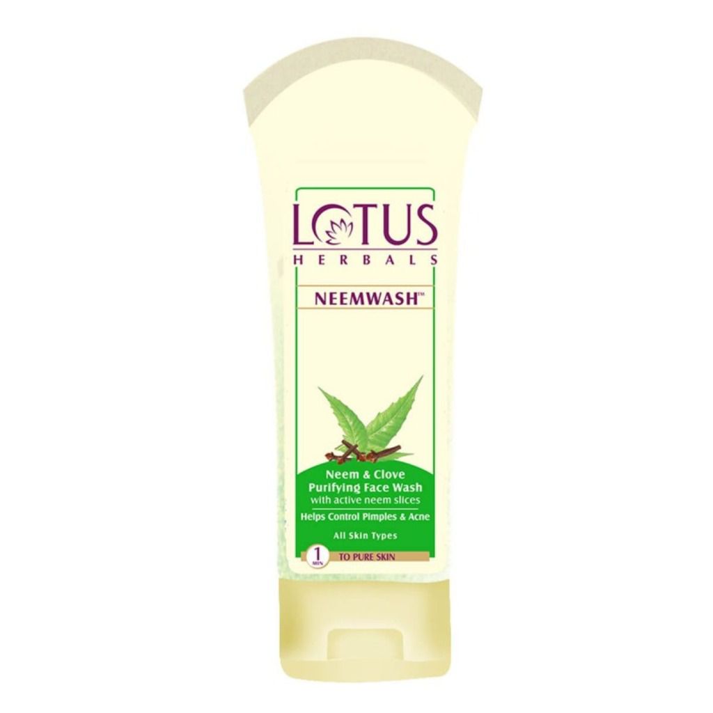 Lotus Herbals Neemwash Neem and Clove Ultra - Purifying Face Wash With Active Neem Slices