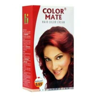 Color Mate Hair Color Cream - Burgundy 6.65
