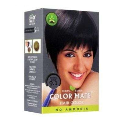 Color Mate Hair Color Powder - Natural Black 9.1