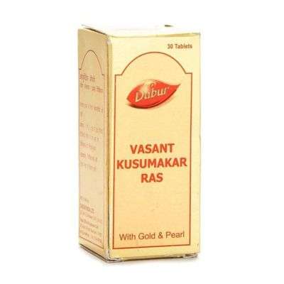 Buy Dabur Vasant Kusumakar Ras with Gold & Pearl Tablets