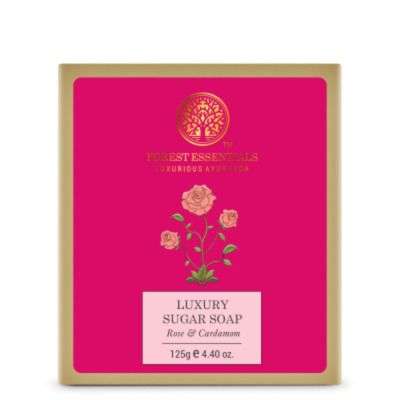 Forest Essentials Rose and Cardamom Luxury Sugar Soap