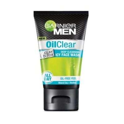 Garnier Men Oil Clear Clay D - Tox Deep Cleansing Icy Face Wash