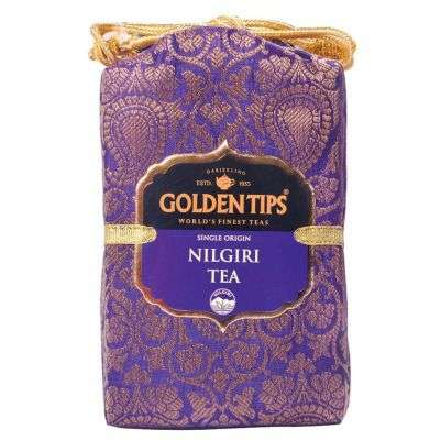 Golden Tips Pure Nilgiri Tea Royal Brocade Cloth Bag