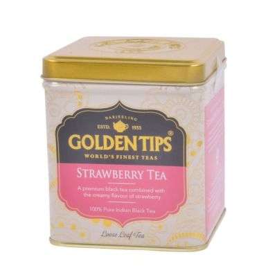 Golden Tips Strawberry Black Tea - Tin can