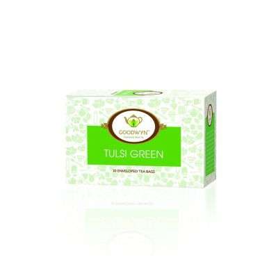 Goodwyn Tulsi Green Tea De-stressing And Soothing Green Tea And Herbal Tea Blend