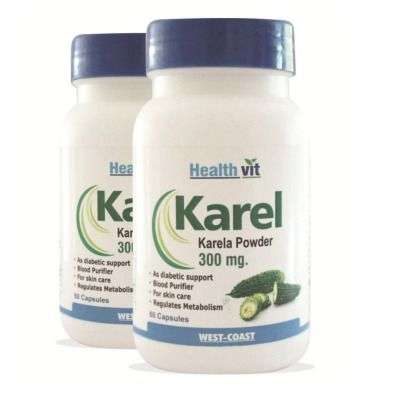 Buy Healthvit Karel Karela Powder 300 mg Capsules