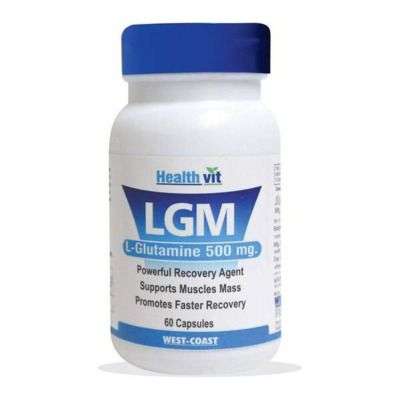 Healthvit LGM L-Glutamine 500 mg For Mass Gain and Body Building