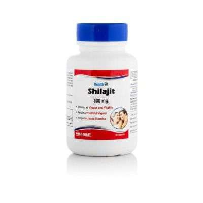 Healthvit Shilajit 60 Capsules Increases Stamina & Sexual Health