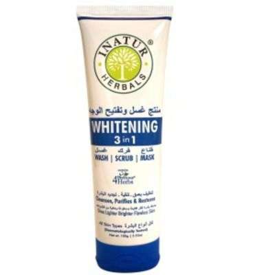 Inatur Whitening 3 In 1 Face Wash ( Scrub + Pack )