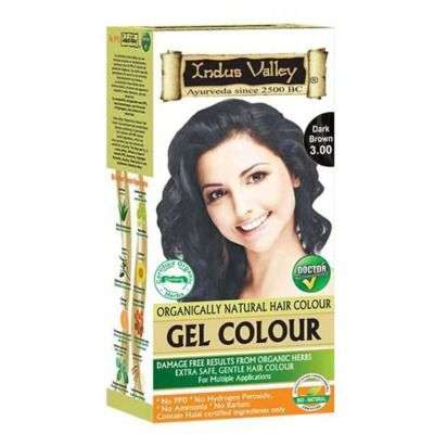 Indus Valley Dark Brown 3.00 Gel Hair Color (One Touch Pack)