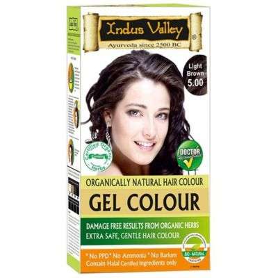 Indus Valley Light Brown 5.0 Gel Hair Color (One Touch Pack)