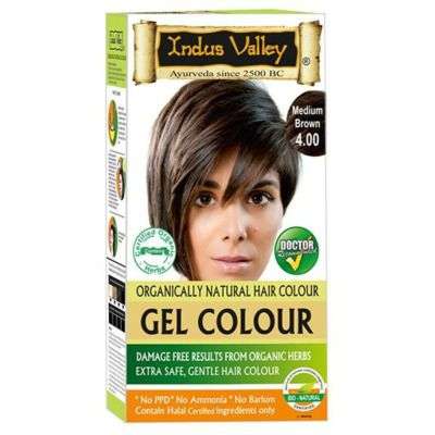 Indus Valley Medium Brown 4.00 Gel Hair Color (One Touch Pack)
