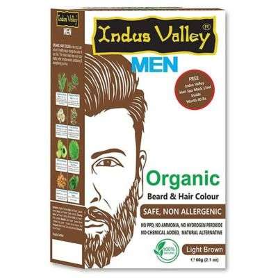 Indus Valley Men organic beard & hair color Light brown