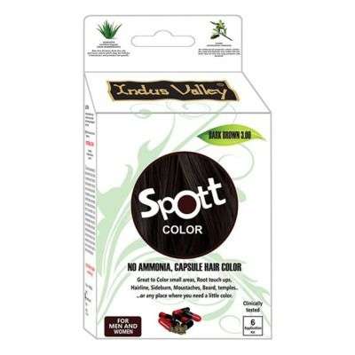 Buy Indus Valley Spott Capsule Hair Color Dark Brown 3.0 ( 6 Applications Kit )