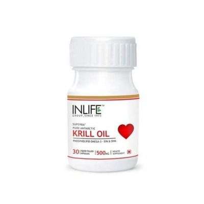 INLIFE Krill Oil Omega 3 Fatty Acid Supplement, 500 mg
