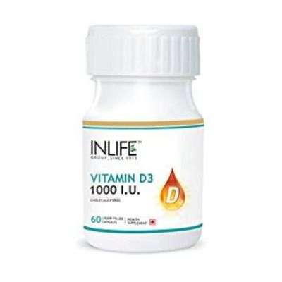 INLIFE Vitamin D3 1000 IU Capsules