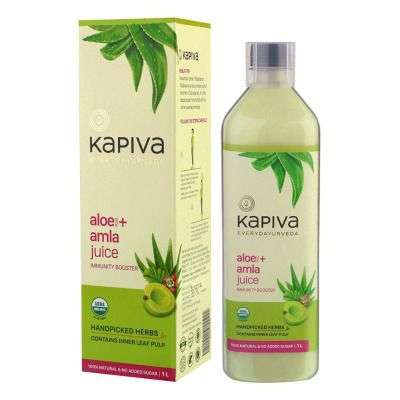 Kapiva 100% Organic Aloe Vera (USDA) + Amla Juice Boosts Immunity - No Added Sugar