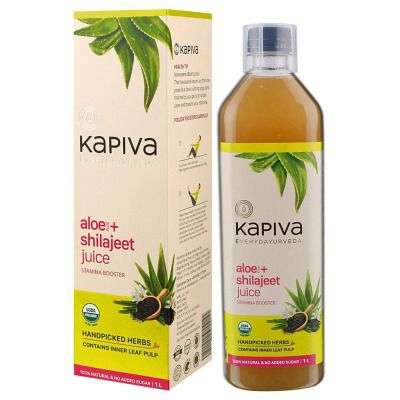 Kapiva 100% Organic Aloe Vera (USDA) + Shilajeet Juice