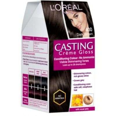 Buy L'oreal Paris Casting Creme Gloss Conditioning Hair Color - 400 Dark Brown