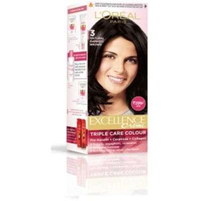 L'oreal Paris Excellence Creme Hair Color - 3 Natural Darkest Brown