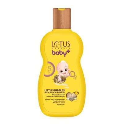 Lotus Herbals baby+ Little Bubbles Body Wash and Shampoo
