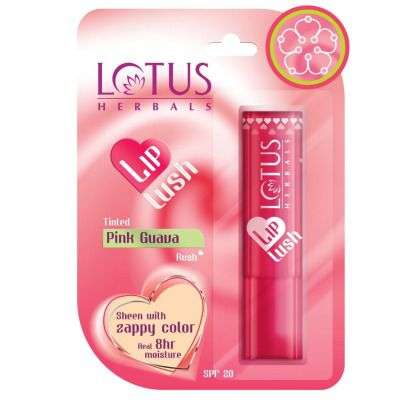 Lotus Herbals Lip Lush Tinted Lip Balm - Pink Guava Rush