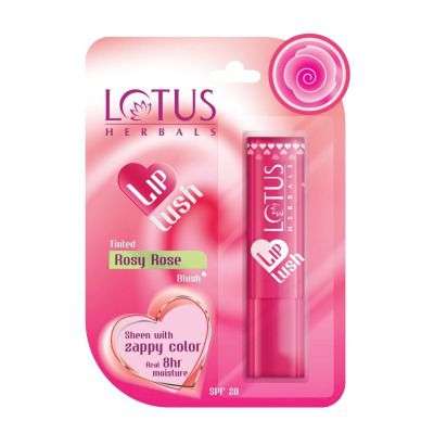 Lotus Herbals Lip Lush Tinted Lip Balm - Rosy Rose Blush