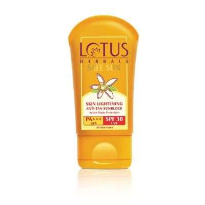 Lotus Herbals Safe Sun Skin Lightening Anti Tan Sunblock PA+++ SPF 30