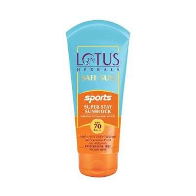 Lotus Herbals Safe Sun Sports Super - Stay Sunblock SPF 70 PA+++