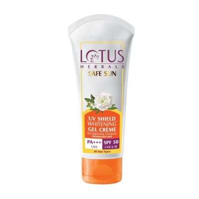 Lotus Herbals Safe Sun UV Shield Whitening Gel Cream SPF 50 UVB and IR PA+++