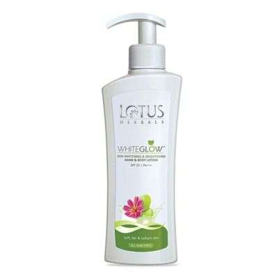 Lotus Herbals Whiteglow Skin Whitening and Brightening Hand and Body Lotion SPF 25 I PA+++