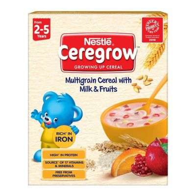 Nestle CEREGROW Fortified Multigrain Cereal with Milk and Fruits