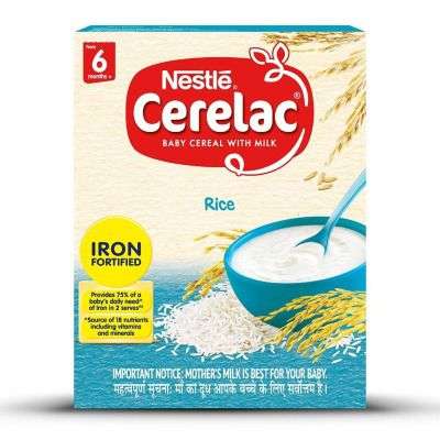 Nestle CERELAC Fortified Baby Cereal with Milk, Rice - From 6 Months