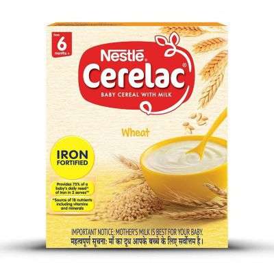 Nestle CERELAC Fortified Baby Cereal with Milk, Wheat - From 6 Months