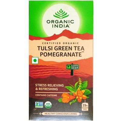 Organic India Tulsi Green Tea Pomegranate