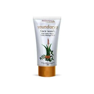 Patanjali Saundarya Face Wash ( Aloevera, Neem, Tulsi, Orange Peel )