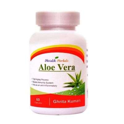 Shivalik Herbals Aloe Vera 120 Caps Bottle Packing